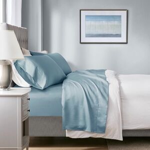 Bedding, Matching Pillowcase, King Blue 4 Piece